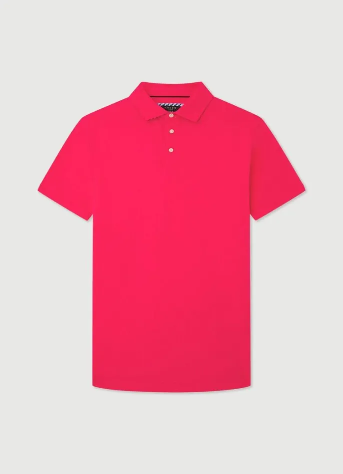 Men Polo Shirts Hackett London Classic Fit Piqu Polo Fuchsia