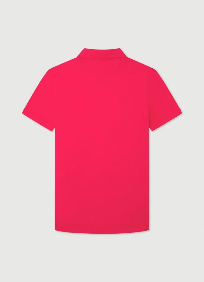 Men Polo Shirts Hackett London Classic Fit Piqu Polo Fuchsia