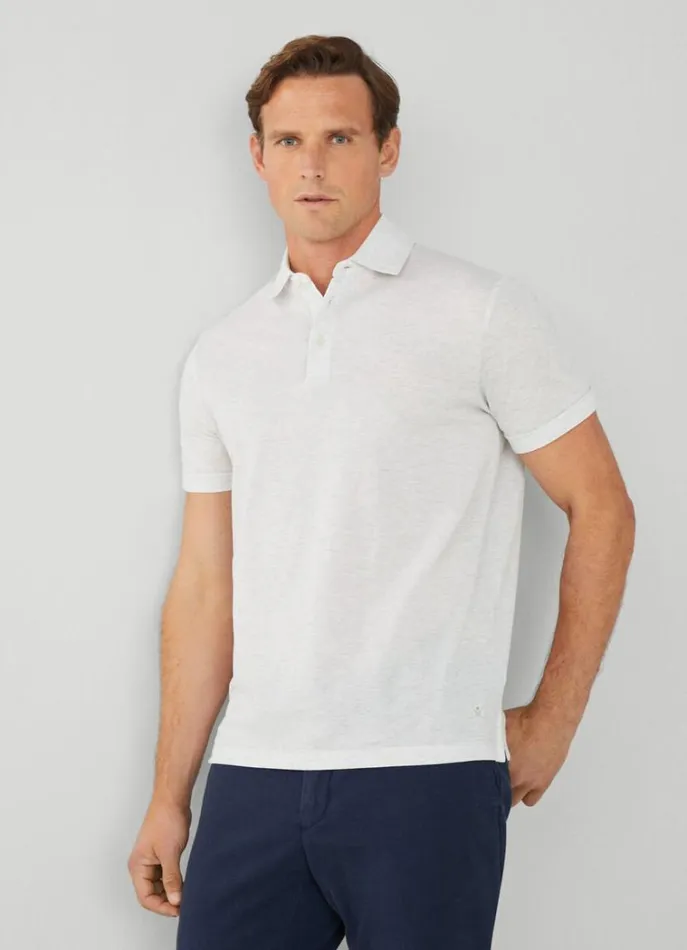 Men Polo Shirts Hackett London Classic Fit Polo Light Grey Marl