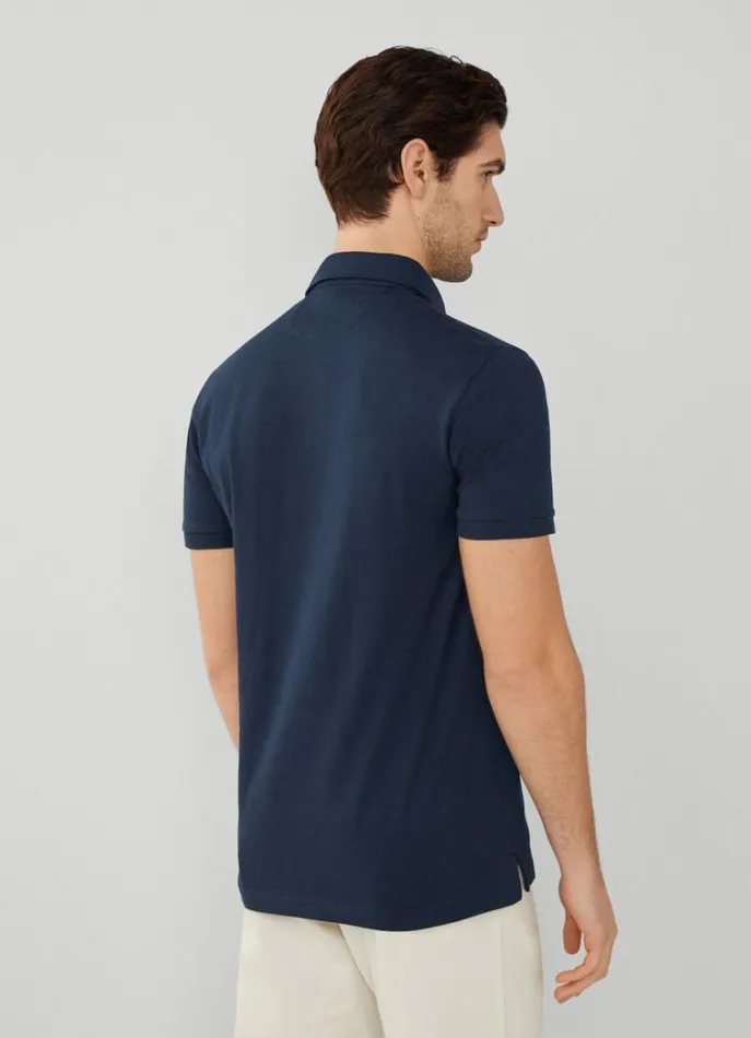 Men Polo Shirts Hackett London Classic Fit Polo Navy