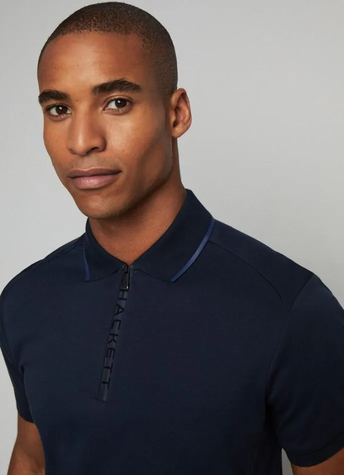 Men Polo Shirts Hackett London Hackett Sport Slim Fit Polo Navy