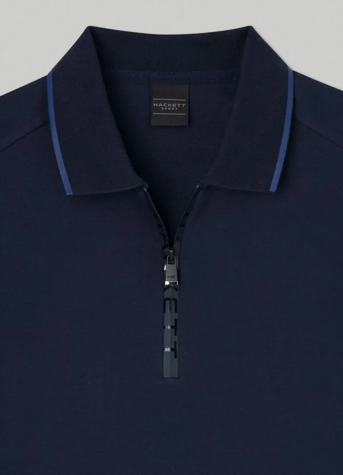 Men Polo Shirts Hackett London Hackett Sport Slim Fit Polo Navy
