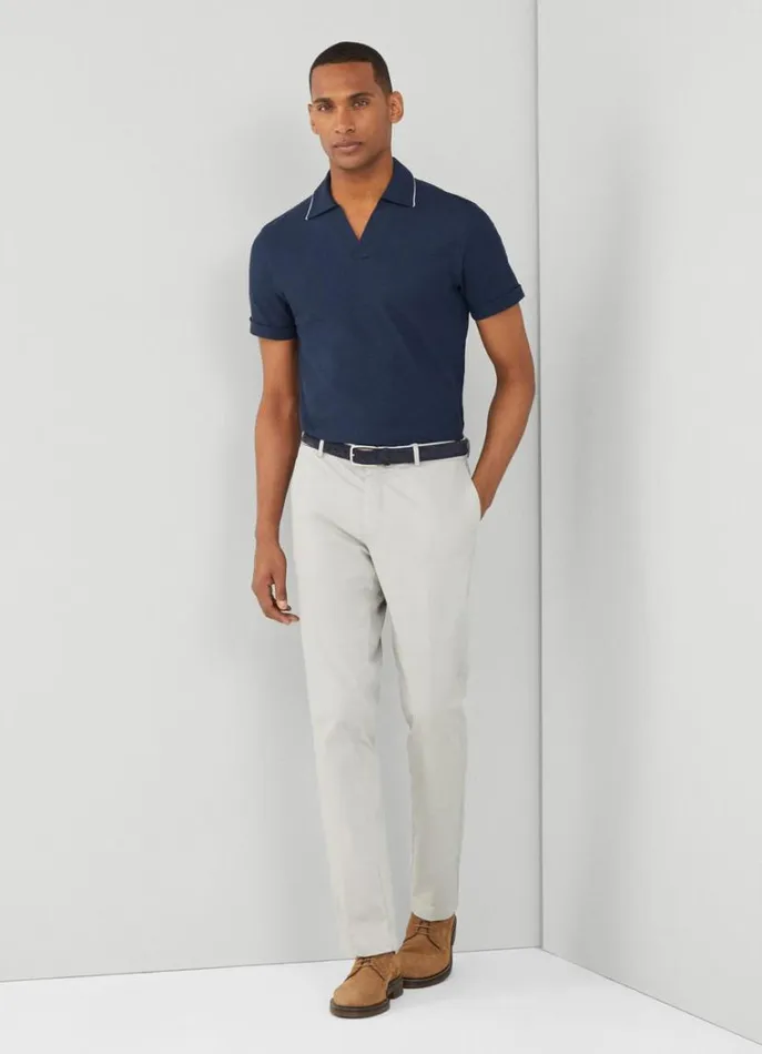 Men Polo Shirts Hackett London Slim Fit Pique Polo Navy