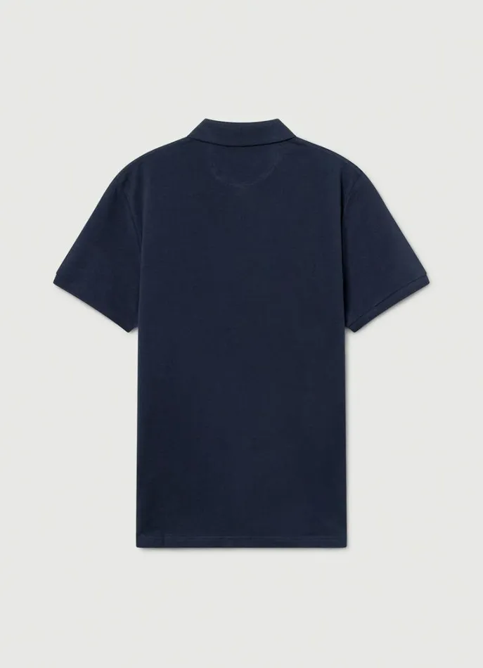 Men Polo Shirts Hackett London Slim Fit Pique Polo Shirt Navy