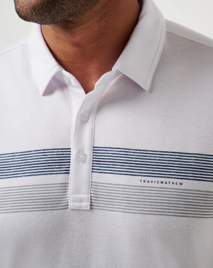 Men Polos TravisMathew CLEVELAND GUARDIANS TOP RECRUIT POLO White