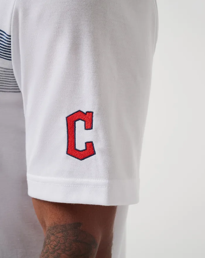 Men Polos TravisMathew CLEVELAND GUARDIANS TOP RECRUIT POLO White