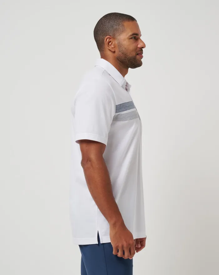 Men Polos TravisMathew NEW YORK YANKEES TOP RECRUIT POLO White