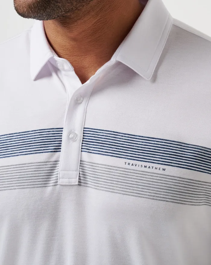 Men Polos TravisMathew NEW YORK YANKEES TOP RECRUIT POLO White