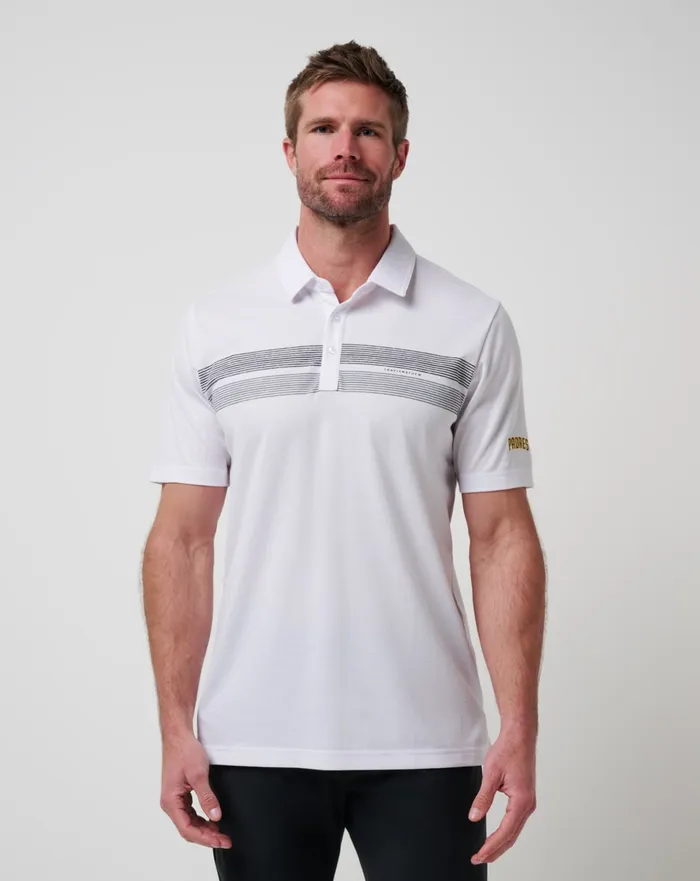 Men Polos TravisMathew SAN DIEGO PADRES TOP RECRUIT POLO White