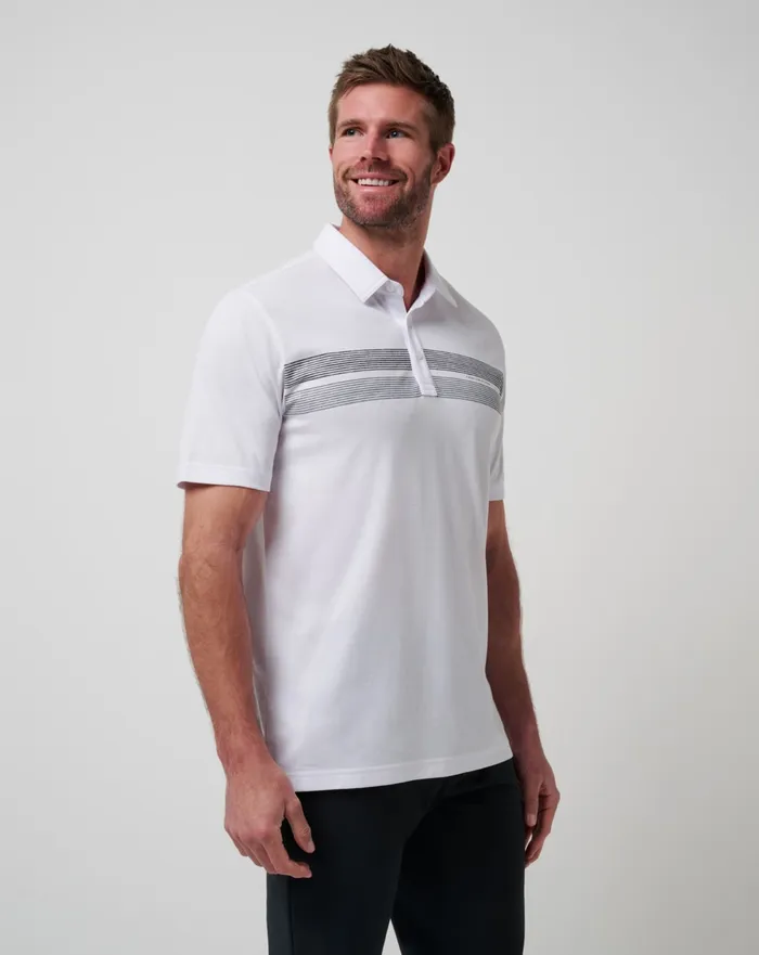 Men Polos TravisMathew SAN DIEGO PADRES TOP RECRUIT POLO White
