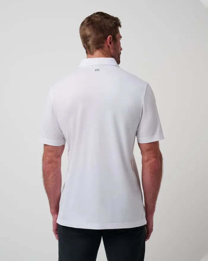 Men Polos TravisMathew SAN DIEGO PADRES TOP RECRUIT POLO White