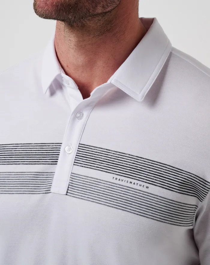Men Polos TravisMathew SAN DIEGO PADRES TOP RECRUIT POLO White