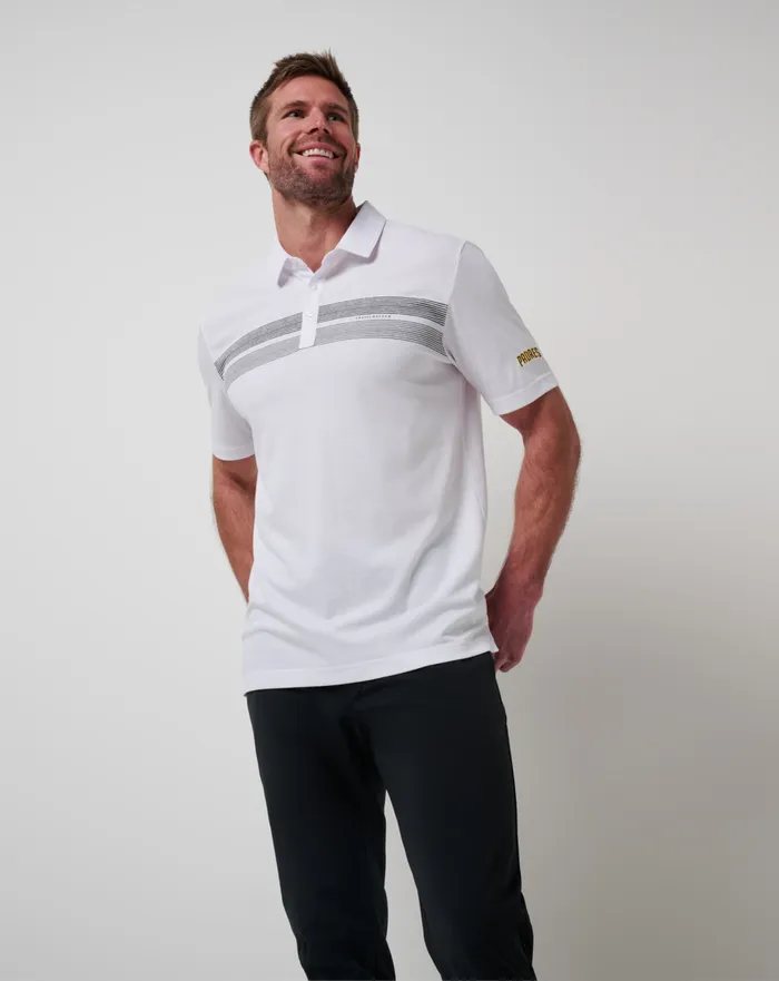 Men Polos TravisMathew SAN DIEGO PADRES TOP RECRUIT POLO White