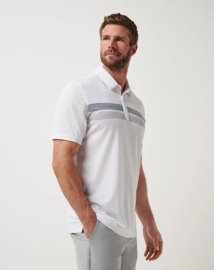 Men Polos TravisMathew TORONTO BLUE JAYS TOP RECRUIT POLO White