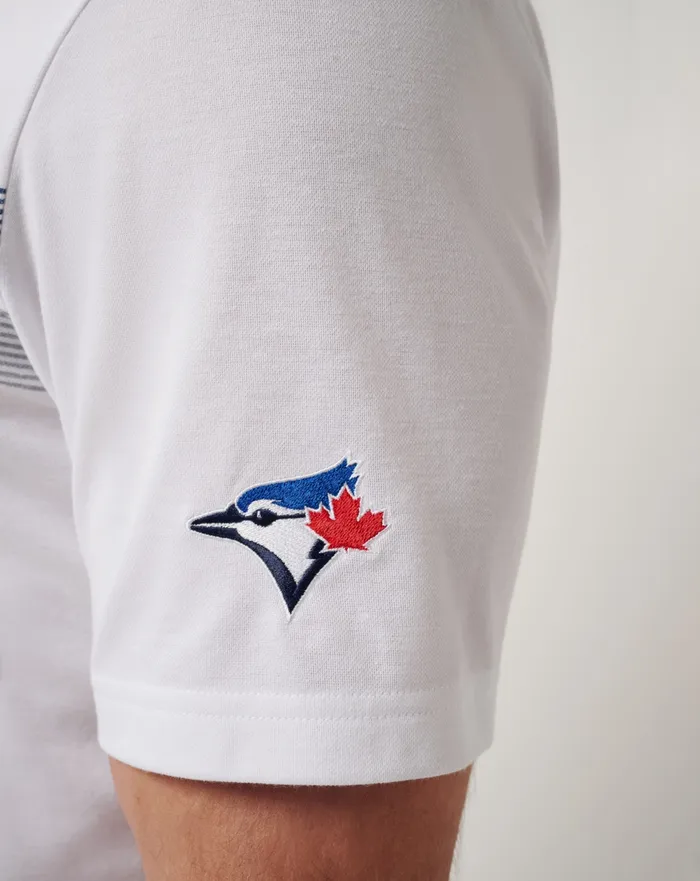 Men Polos TravisMathew TORONTO BLUE JAYS TOP RECRUIT POLO White