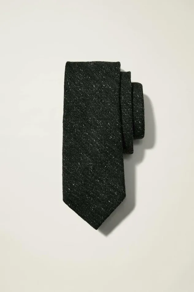 Men Premium Necktie Dark Charcoal Donegal Bonobos Ties and Pocket Squares