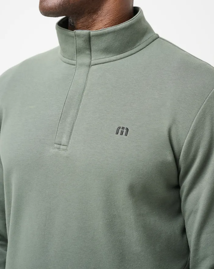 Men Quarter Zips TravisMathew CLOUD QUARTER ZIP 20 Dark Olive
