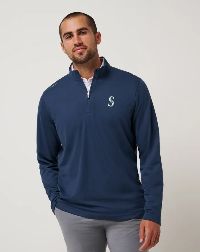 Men Quarter Zips TravisMathew SEATTLE MARINERS TIME TO TAILGATE QUARTER ZIP Navy Men Quarter Zips TravisMathew SEATTLE MARINERS TIME TO TAILGATE QUARTER ZIP Navy