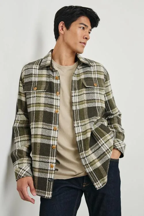 Men Rails Jackets and Coats Berkshire Shirt Jacket Grape Leaf Cedar