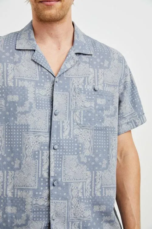 Men Rails Shirts Ace Shirt Patchwork Bandana Slate Men Rails Shirts Ace Shirt Patchwork Bandana Slate