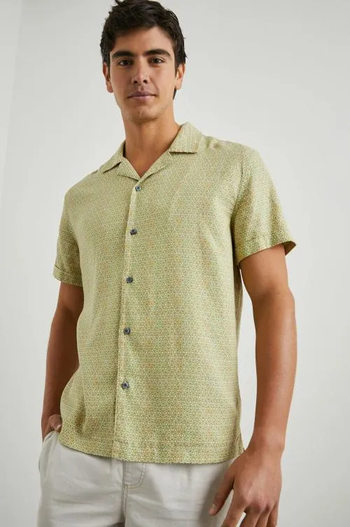 Men Rails Shirts Amalfi Shirt Painted Tile Matcha