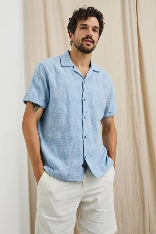 Men Rails Shirts Dresden Shirt Cerulean Ikat