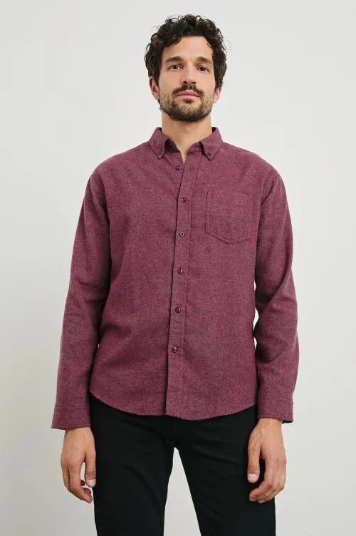Men Rails Shirts Runson Shirt Currant