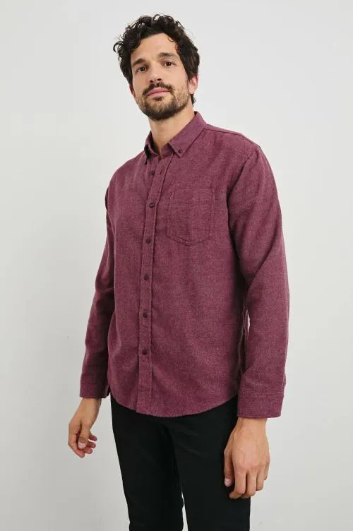 Men Rails Shirts Runson Shirt Currant Men Rails Shirts Runson Shirt Currant