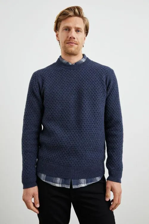 Men Rails Sweaters Carrick Sweater Navy Heather Men Rails Sweaters Carrick Sweater Navy Heather