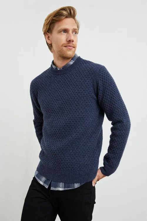 Men Rails Sweaters Carrick Sweater Navy Heather Men Rails Sweaters Carrick Sweater Navy Heather