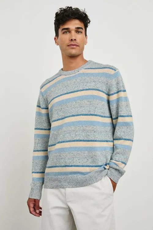 Men Rails Sweaters Olsen Sweater Blue Stripe