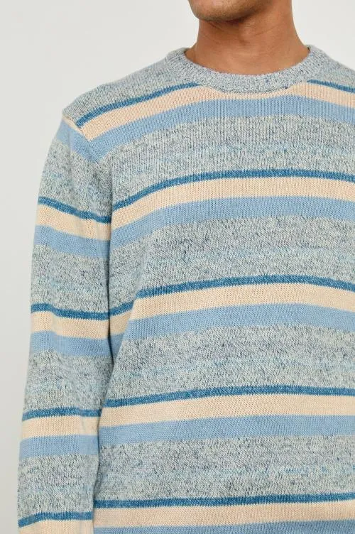 Men Rails Sweaters Olsen Sweater Blue Stripe Men Rails Sweaters Olsen Sweater Blue Stripe