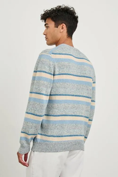 Men Rails Sweaters Olsen Sweater Blue Stripe Men Rails Sweaters Olsen Sweater Blue Stripe