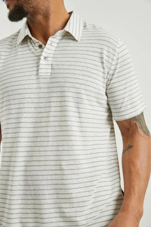 Men Rails TShirts and Polos Napoli Polo Shirt Cream Barley Stripe
