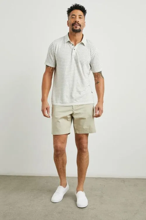 Men Rails TShirts and Polos Napoli Polo Shirt Cream Barley Stripe