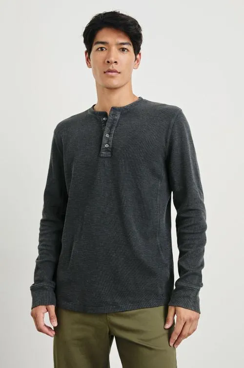 Men Rails TShirts and Polos Soto Henley Washed Black Men Rails TShirts and Polos Soto Henley Washed Black