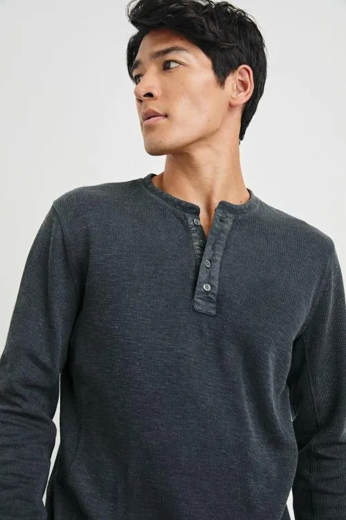Men Rails TShirts and Polos Soto Henley Washed Black Men Rails TShirts and Polos Soto Henley Washed Black