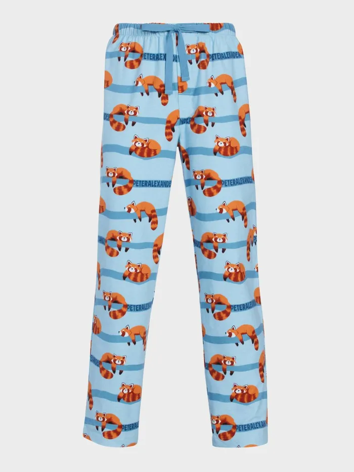 Men Red Panda Flannelette Classic Pj Pant Multi Peter Alexander Pants