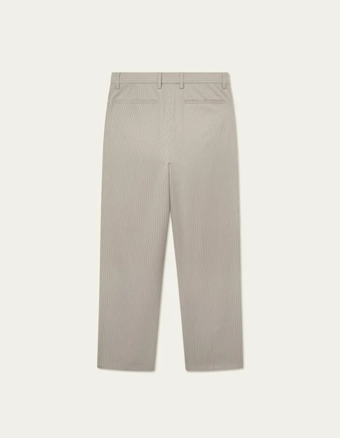 Men Reece Pleated Pinstripe Suit Pants 8211 Light SandWalnut Les Deux Pants