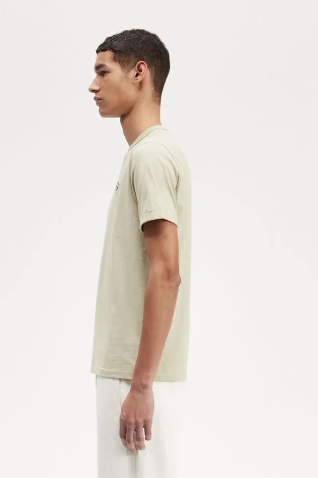 Men Ringer TShirt Light Oyster Fred Perry TShirts