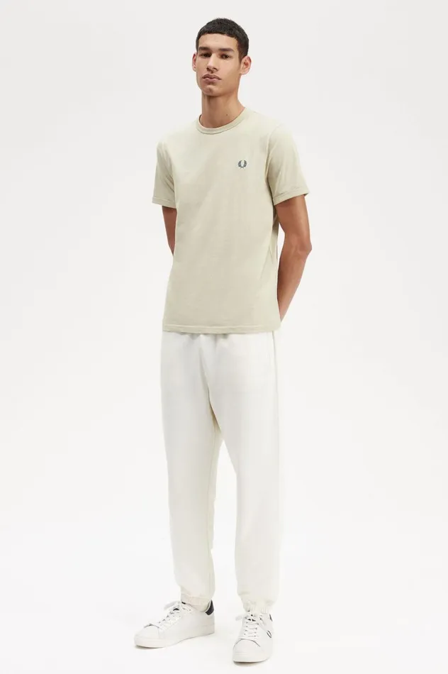 Men Ringer TShirt Light Oyster Fred Perry TShirts