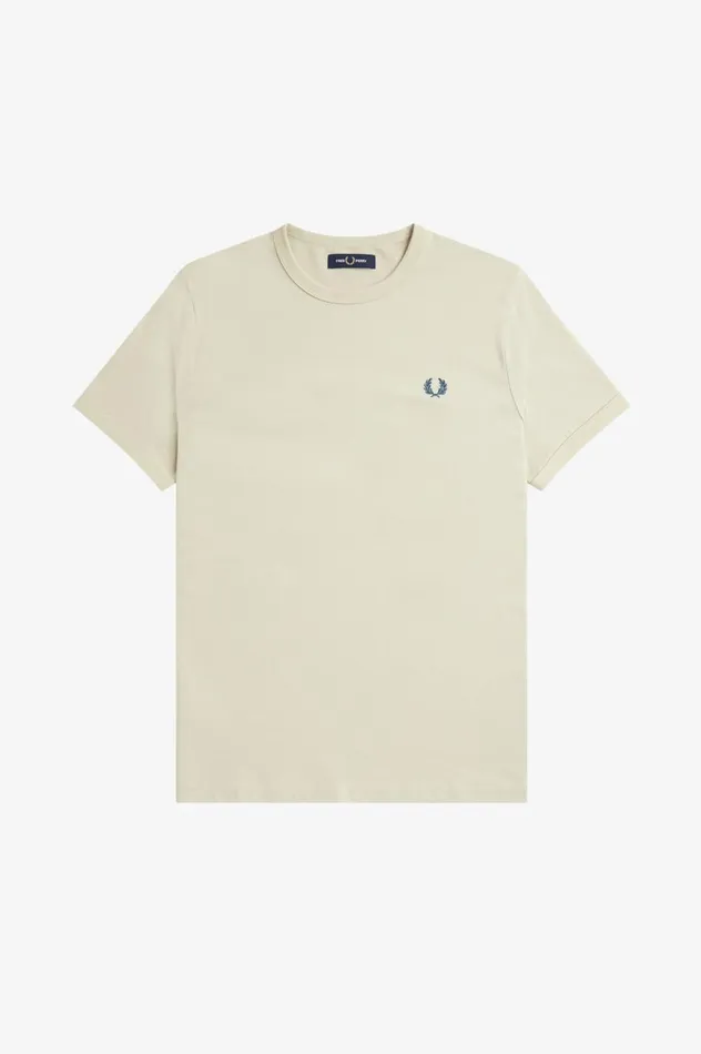 Men Ringer TShirt Light Oyster Fred Perry TShirts