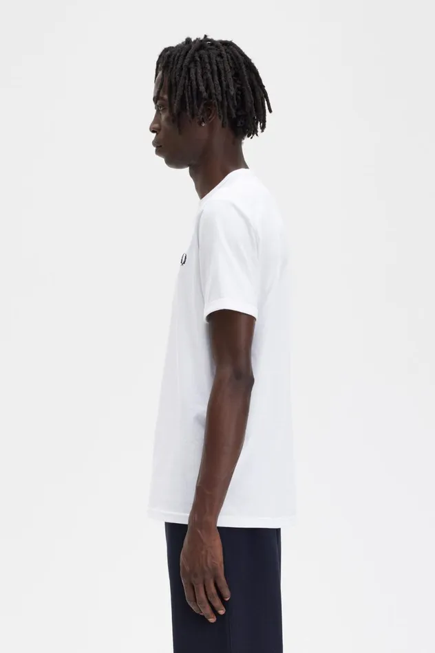 Men Ringer TShirt White Fred Perry TShirts