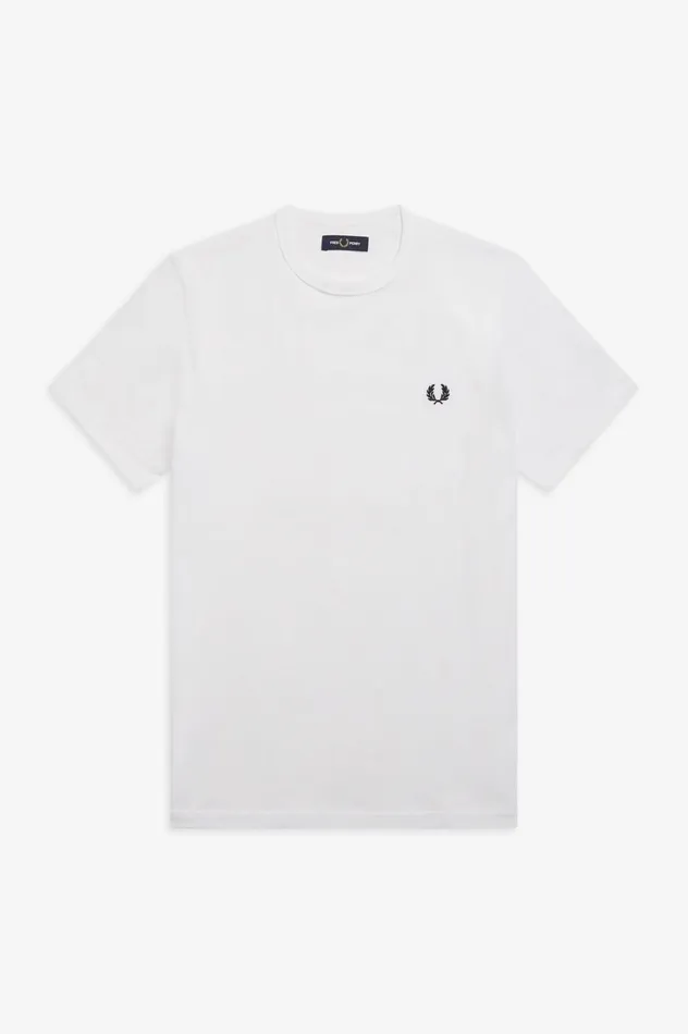 Men Ringer TShirt White Fred Perry TShirts