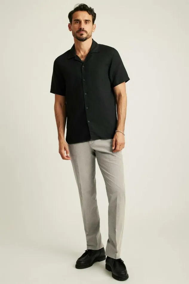 Men Riviera Cabana Shirt Black Bonobos Short Sleeve Shirts