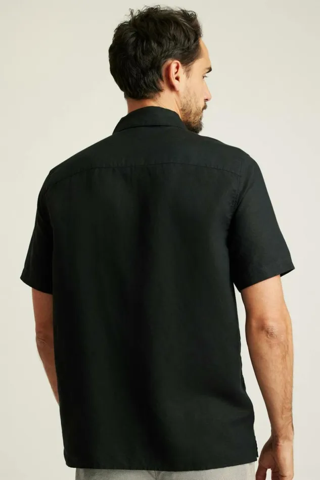 Men Riviera Cabana Shirt Black Bonobos Short Sleeve Shirts
