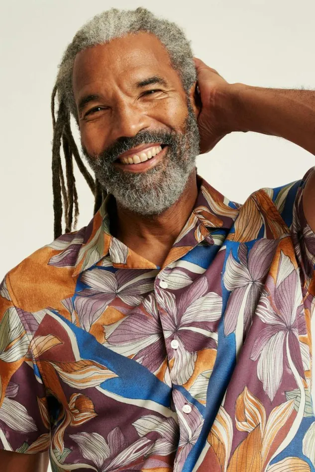 Men Riviera Cabana Shirt Rustic Floral Bonobos Short Sleeve Shirts