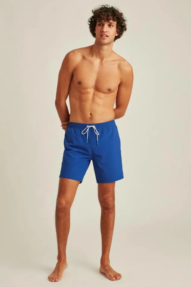 Men Riviera Recycled Swim Trunks Deep Blue Bonobos Swim Trunks