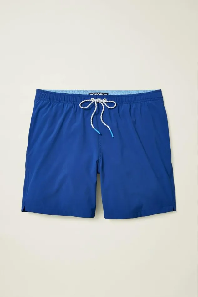 Men Riviera Recycled Swim Trunks Deep Blue Bonobos Swim Trunks