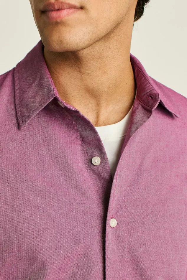 Men Riviera Short Sleeve Shirt Berry Oxford Bonobos Short Sleeve Shirts